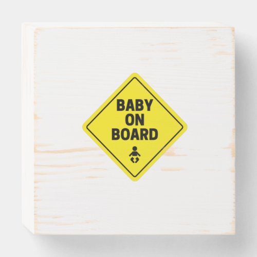 Baby on board wooden box sign