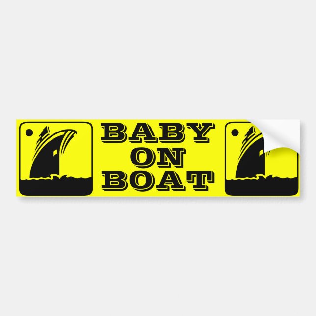 BABY ON BOAT Bumper Sticker (Front)
