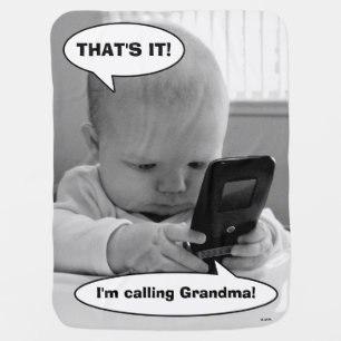 Baby on Cell Phone Blanket