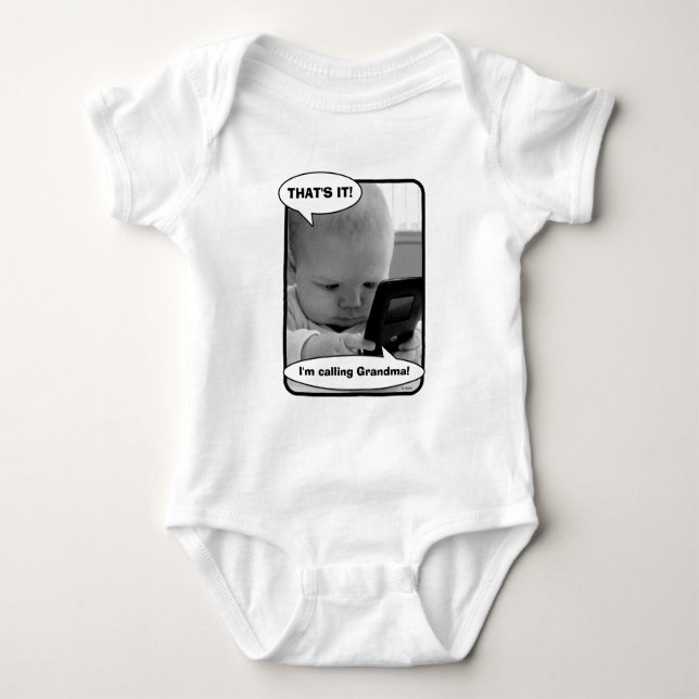 Baby on Cell Phone Bodysuit (Front)