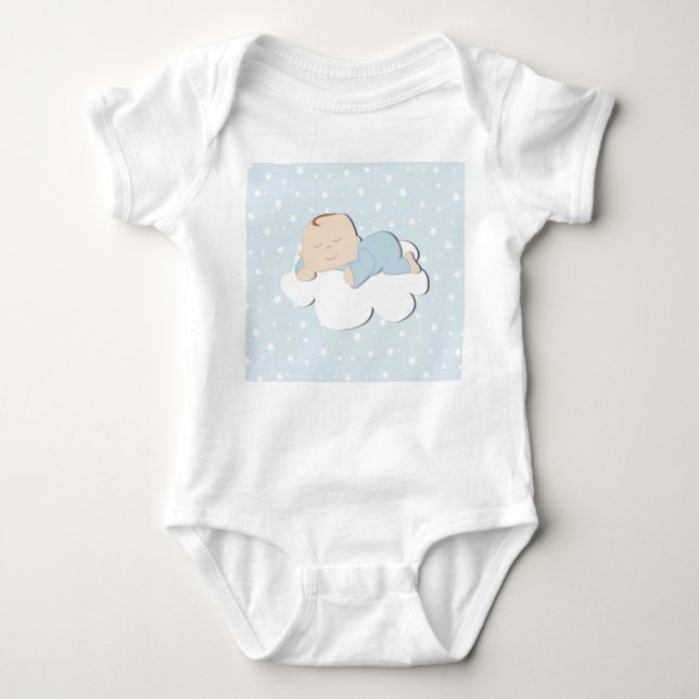 Baby On Cloud Baby Bodysuit (Front)