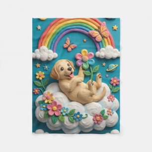 Baby On Cloud Rainbow Magic Cute Nursery Fleece Bl Blanket
