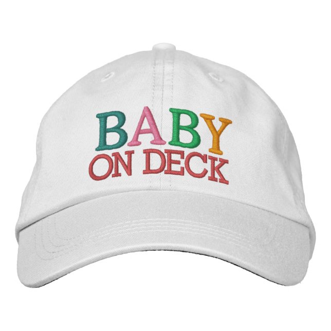 Baby on Deck Embroidered Baseball Hat (Front)