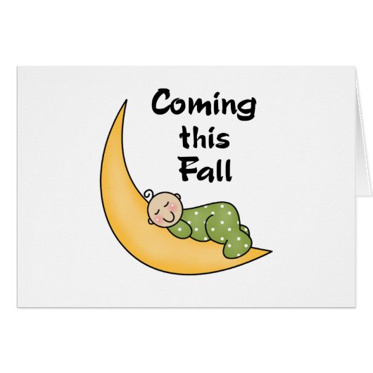 Baby on Moon Fall Cards (Front Horizontal)