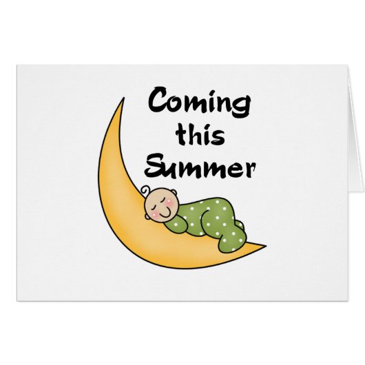 Baby on Moon Summer Cards (Front Horizontal)