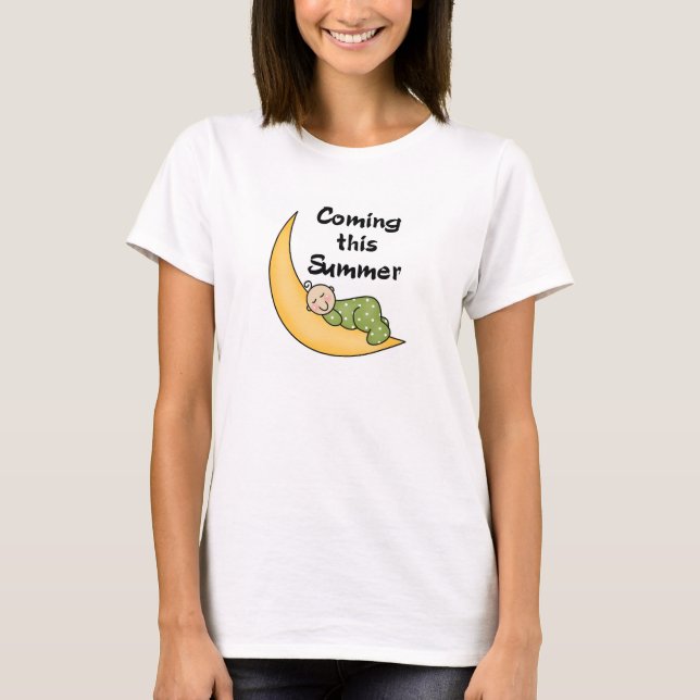Baby on Moon Summer T-Shirt (Front)
