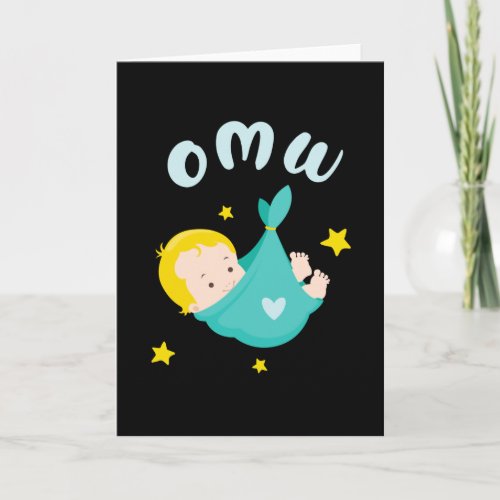 Baby on my Way OMW funny Birth Announcement Gift