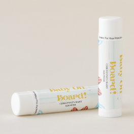 Baby on on board beach baby shower thank you lip balm
