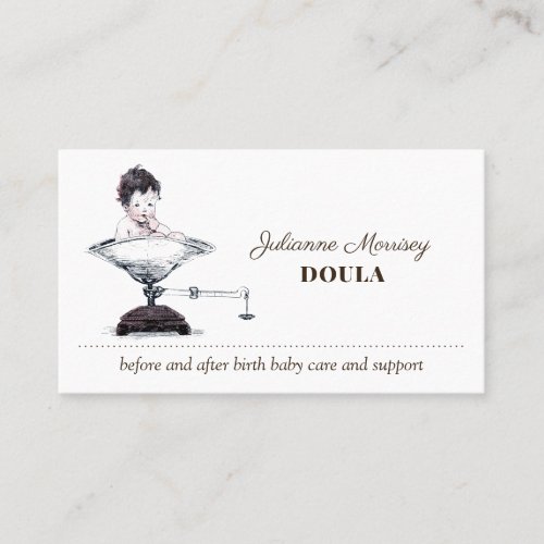 Baby On Scale Midwife Doula Business Card