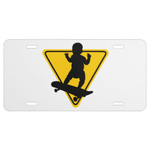 Baby on (Skate) Board License Plate