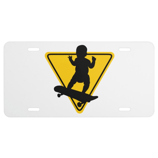 Baby on (Skate) Board License Plate (Front)
