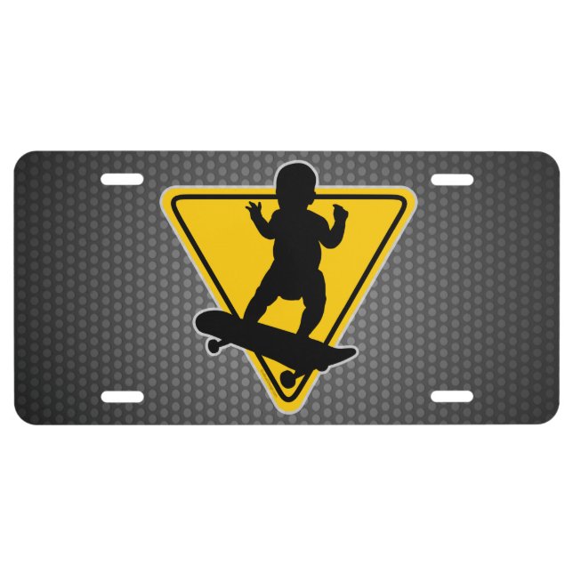 Baby on (Skate) Board License Plate (Front)