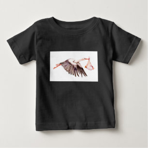 Baby on Stork Baby T-Shirt