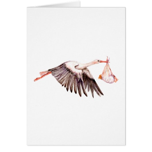 Baby on Stork Cards (Front)