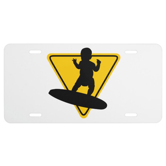 Baby on (Surf) Board License Plate (Front)