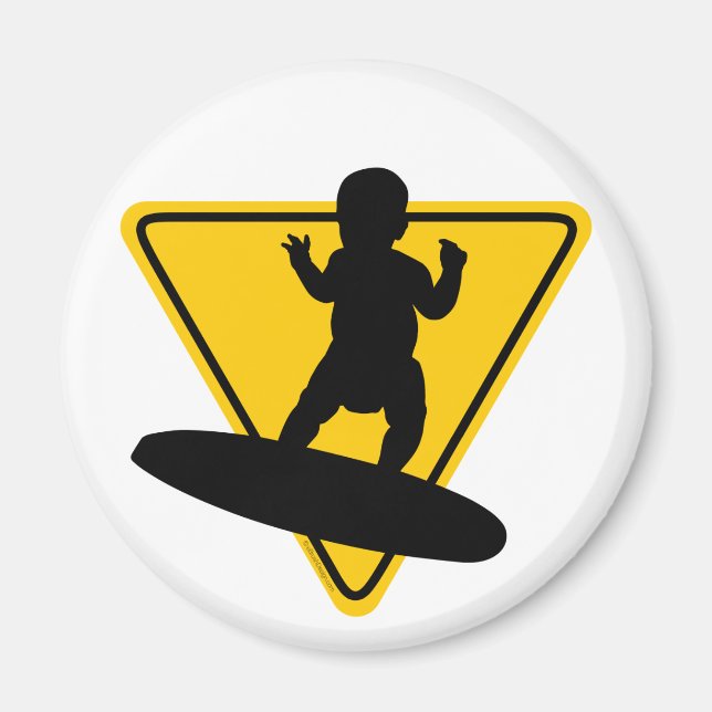 Baby on (Surf) Board Magnet (Front)