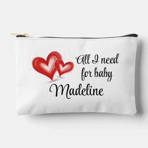 Baby On The Go Bag,  Hearts, Personalized 