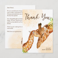 Baby on the way baby giraffe and mom baby shower
