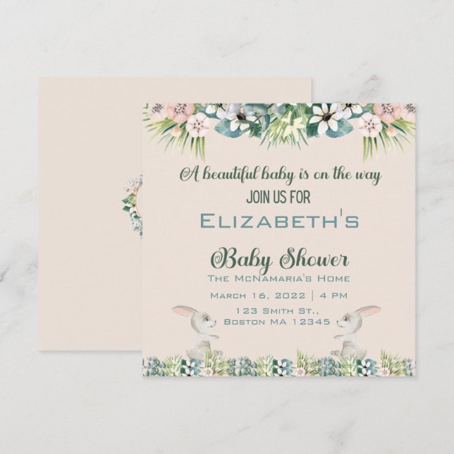 Baby On The Way Baby Shower Invitation (Front/Back)