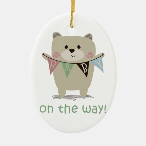 BABY ON THE WAY CERAMIC ORNAMENT