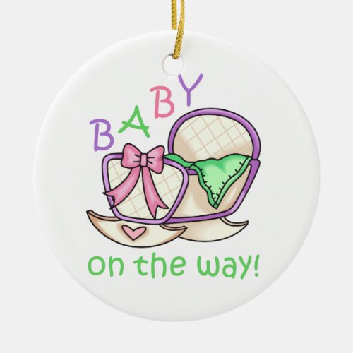 Baby On The Way Ceramic Ornament