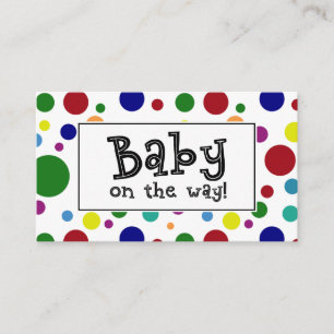 Baby on the Way! Colorful Dots Gift Registry Card