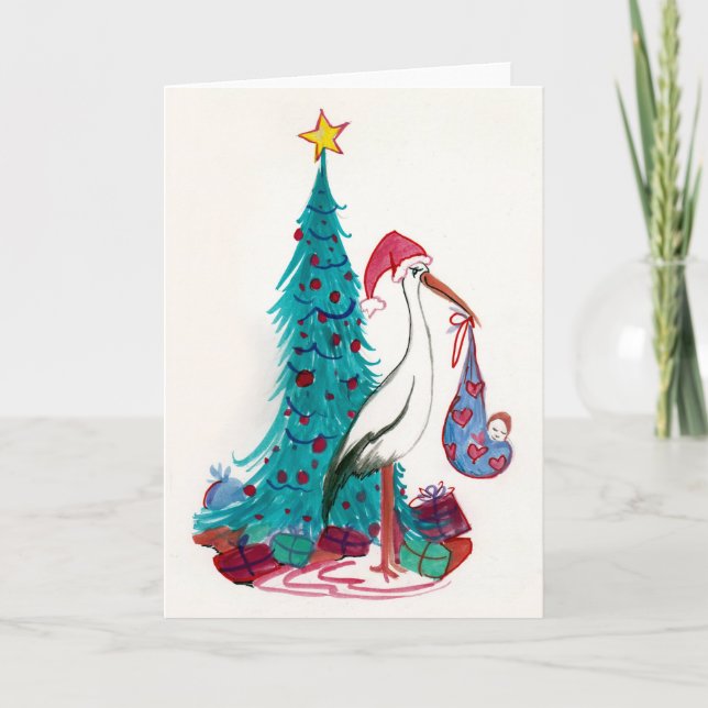 Baby on the Way Holiday Card (Front)