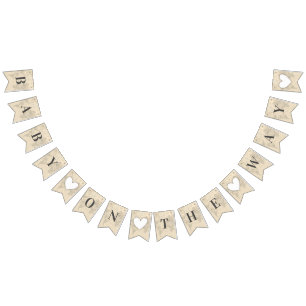 Baby on the Way World Travel Map Shower Sprinkle Bunting Flags