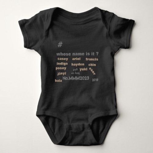 Baby One Piece Bodysuit Unisex Namesmmetropolim  Baby Bodysuit