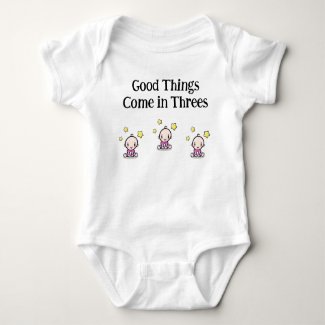 baby one piece for triplets, triplets gift idea, 