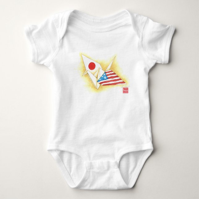 Baby One Piece ~ Japan-U.S. Friendship Baby Bodysuit (Front)