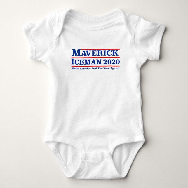 Baby One Piece Maverick Iceman 2020 Election Baby Bodysuit (Front)
