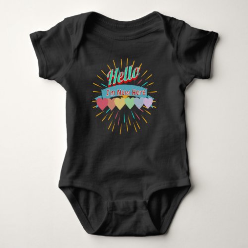 Baby One Piece that says Hello Baby Bodysuit