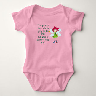 Baby One-piece "Whose going to stop me" - Pink Bodysuit