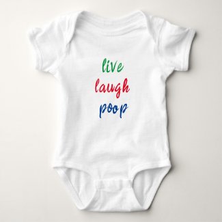 baby onepiece, live laugh poop, gift, funny baby bodysuit