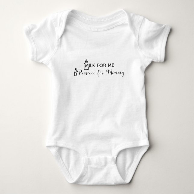 Baby onsie for the prosecco loving mommy baby bodysuit (Front)