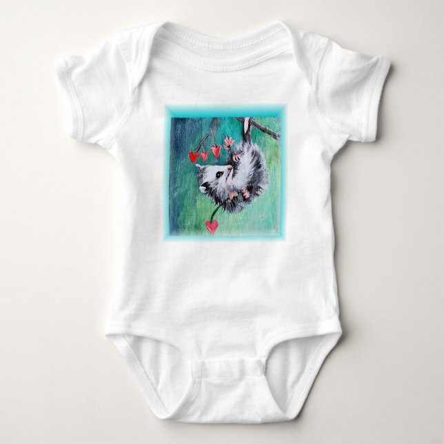 Baby Opossum  Baby Bodysuit (Front)
