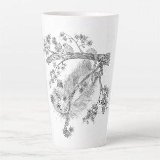 Baby Opossum in Tree Latte Mug