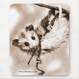 Baby Opossum Mousepad - Sepia