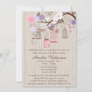 Baby or Bridal Shower - Hanging Cages & Jars Invitation