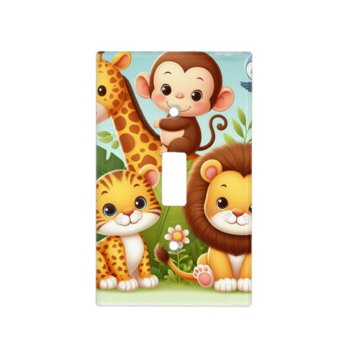 Baby or Child Bedroom Light Switch Jungle Theme