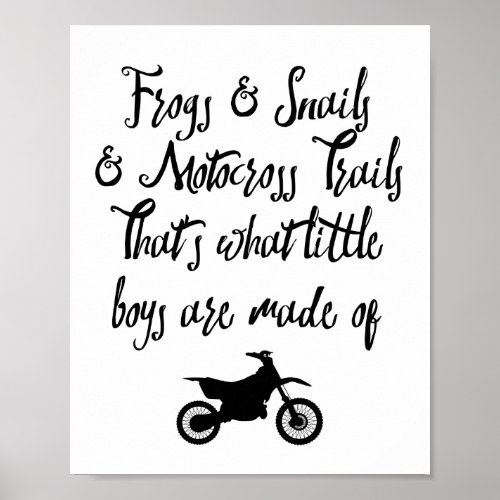 Baby or Toddler Nursery Motocross Dirtbike Print