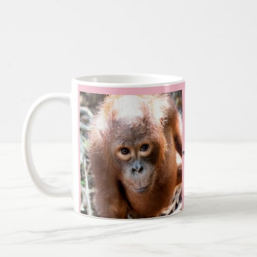 Baby Orangutan Orphan Kobe with OFI Coffee Mug