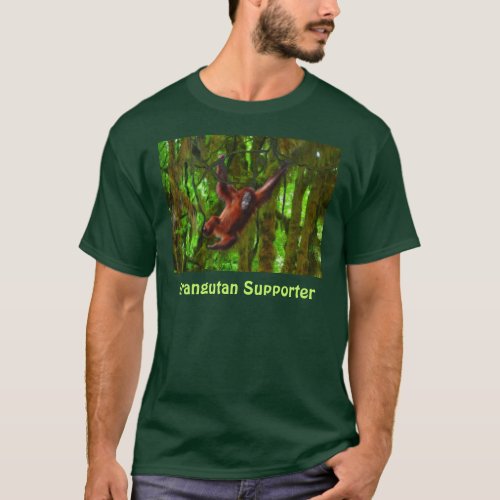 Baby Orangutan  Rainforest Primate Art Shirt