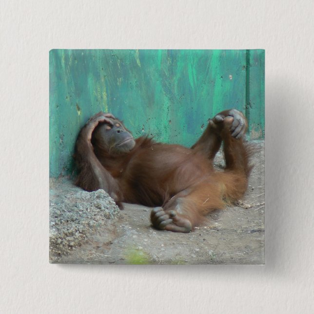 Baby orangutang resting button (Front)