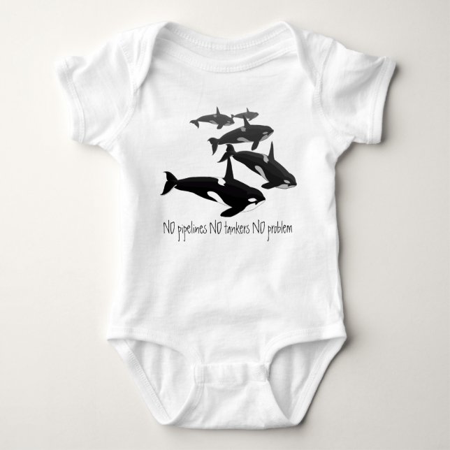Baby Orca Creeper Personalized Orca Whale Shirt (Front)