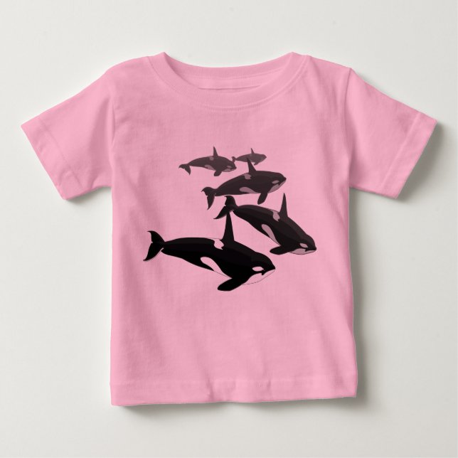 Baby Orca T-Shirt Personalized Orca Whale Shirt (Front)