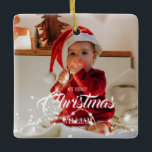 Baby Ornament - My First Christmas<br><div class="desc">Baby Christmas Ornament - My first Christmas. - Capture your special memories with this beautiful keepsake ornament. Customize with your favorite picture.</div>