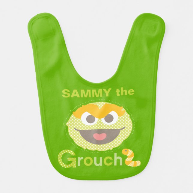 Baby Oscar Grouchy | Add Your Name Baby Bib (Front)