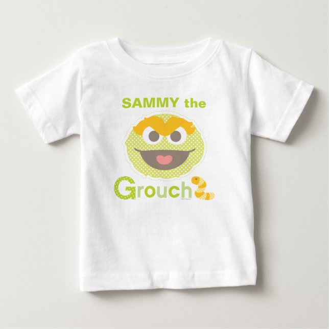 Baby Oscar Grouchy | Add Your Name Baby T-Shirt (Front)